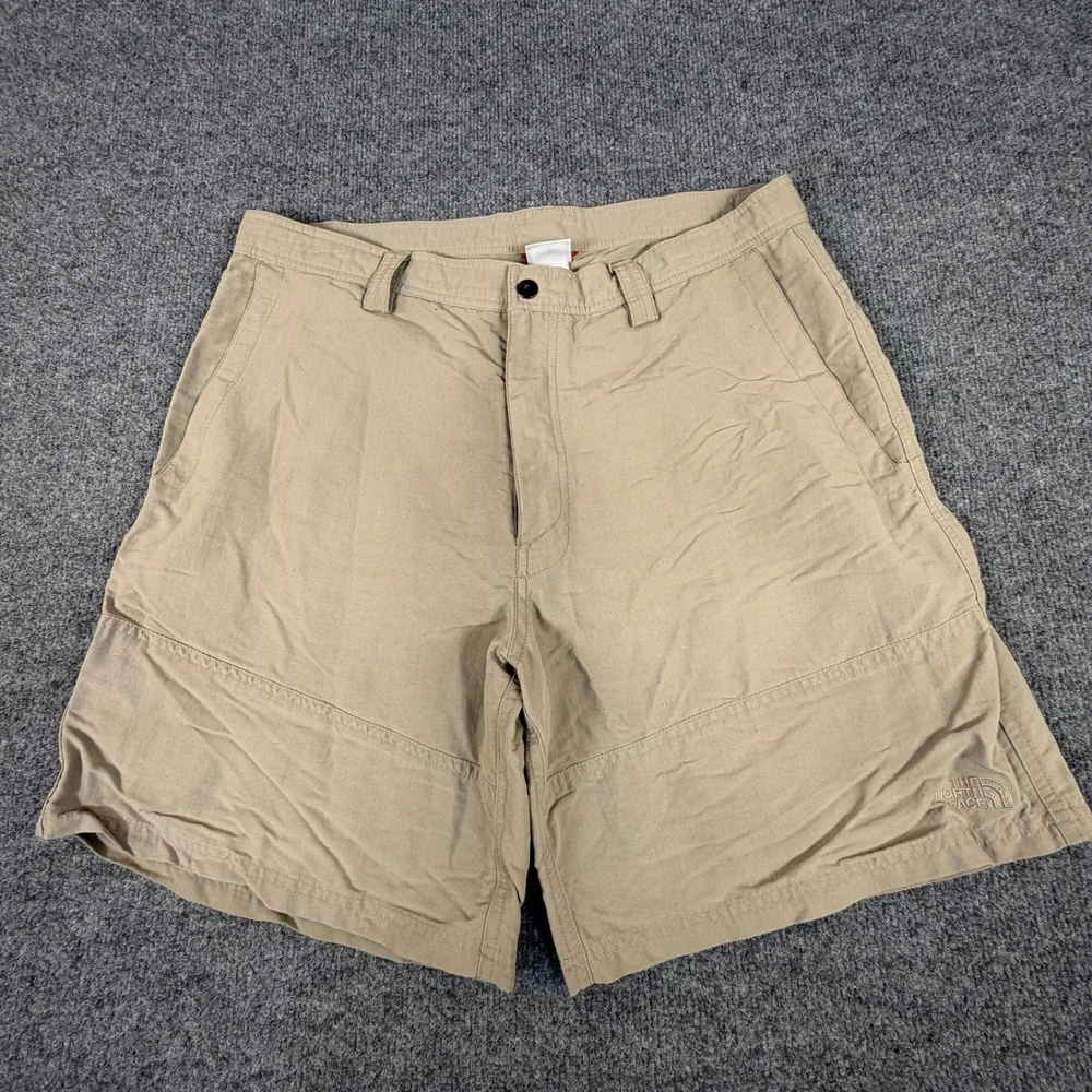 The North Face Mens Khaki Nylon Hiking Utility Shorts Tan Size 36 V608546 #2298‎